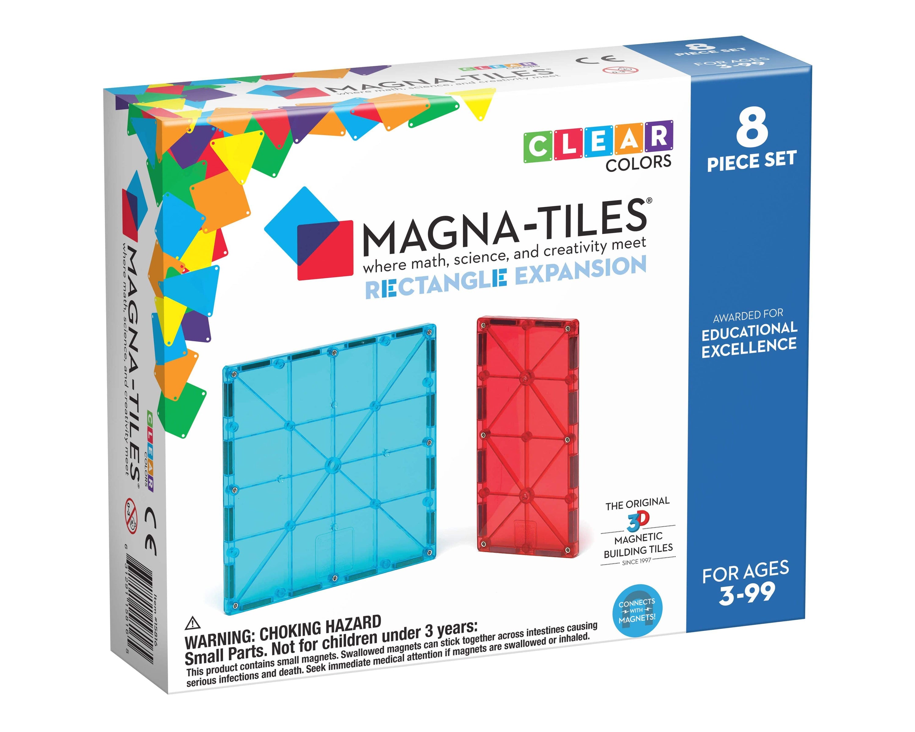 Magna-Tiles® Rectangles 8 Piece Expansion Set Magna-Tiles Lil Tulips