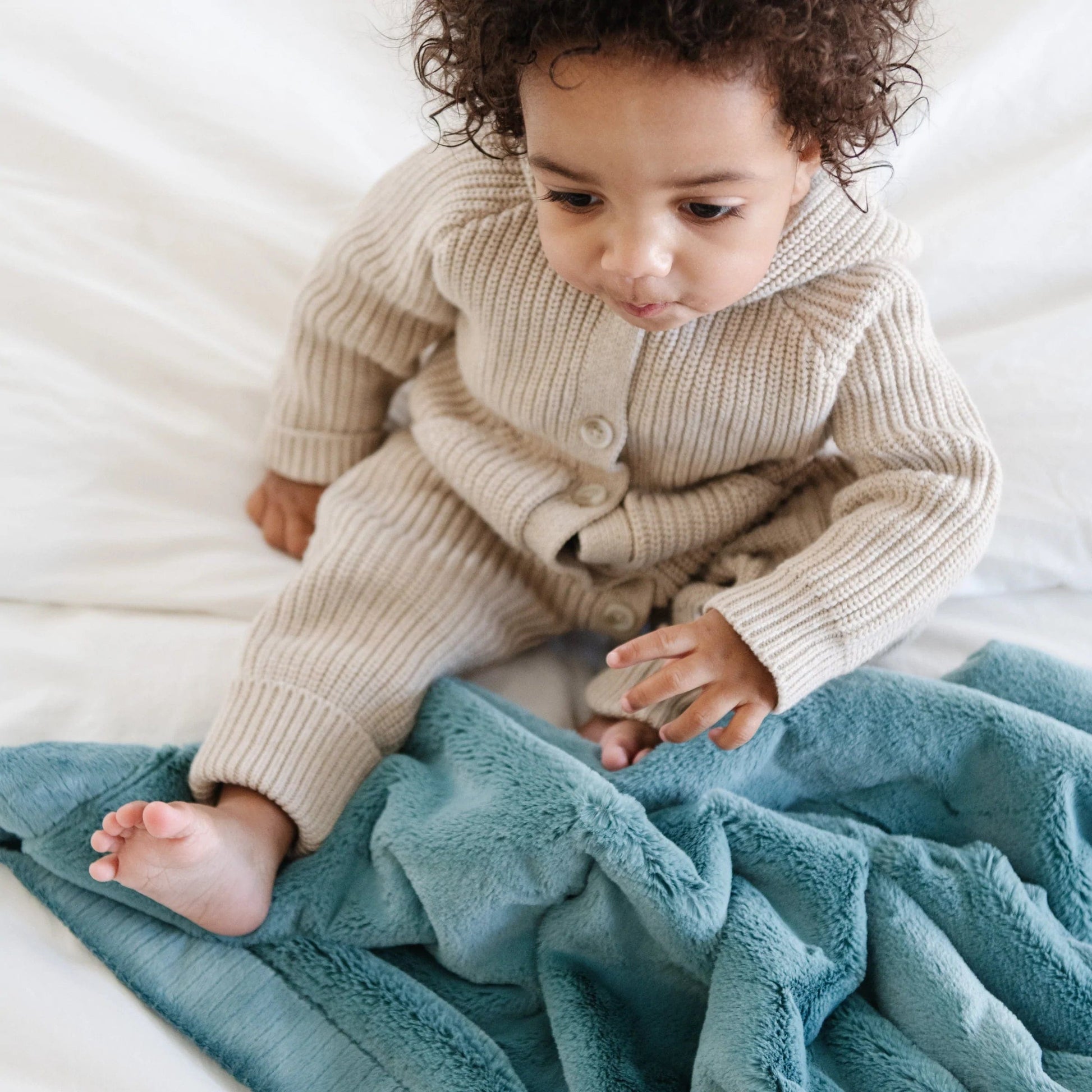 Mineral Blue Lush Blanket Saranoni Lil Tulips