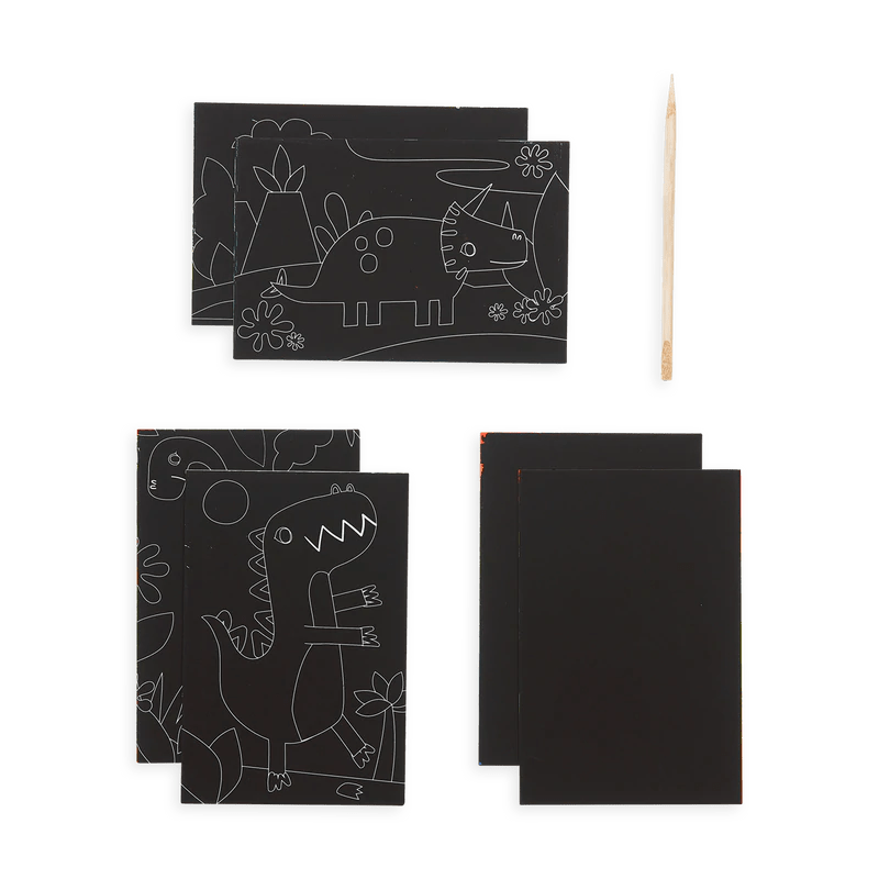 Mini Scratch & Scribble Art Kit: Dino Days OOLY Lil Tulips