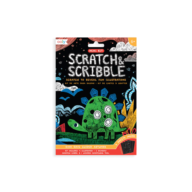 Mini Scratch & Scribble Art Kit: Dino Days OOLY Lil Tulips