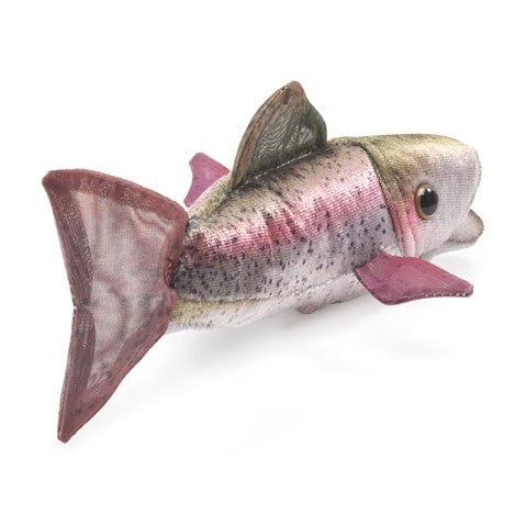 Mini Trout Rainbow Finger Puppet Folkmanis Puppets Folkmanis Puppets Lil Tulips