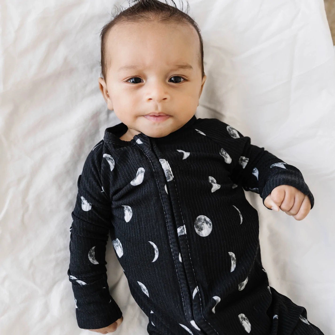 Moon Phases Ribbed Zip Romper Brave Little Ones Lil Tulips