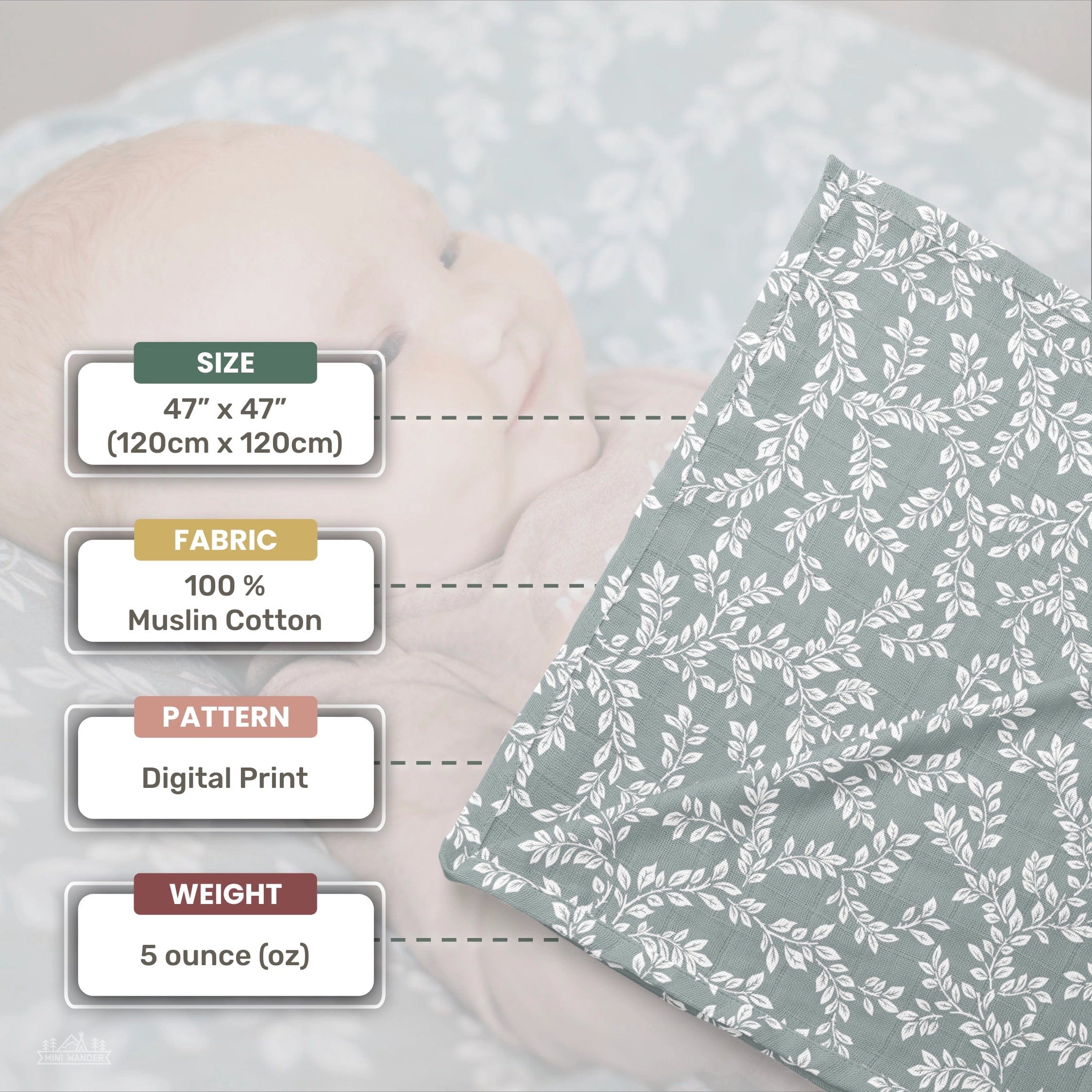 Leafy baby blanket best sale