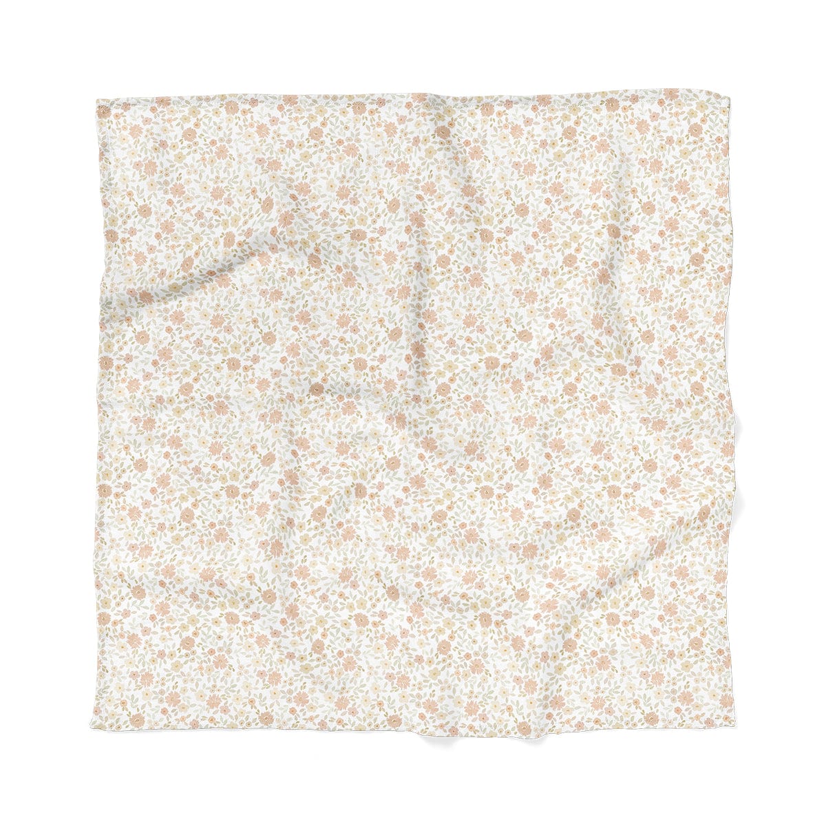 Muslin Swaddle Baby Blanket – Meadow Cream Mini Wander Lil Tulips