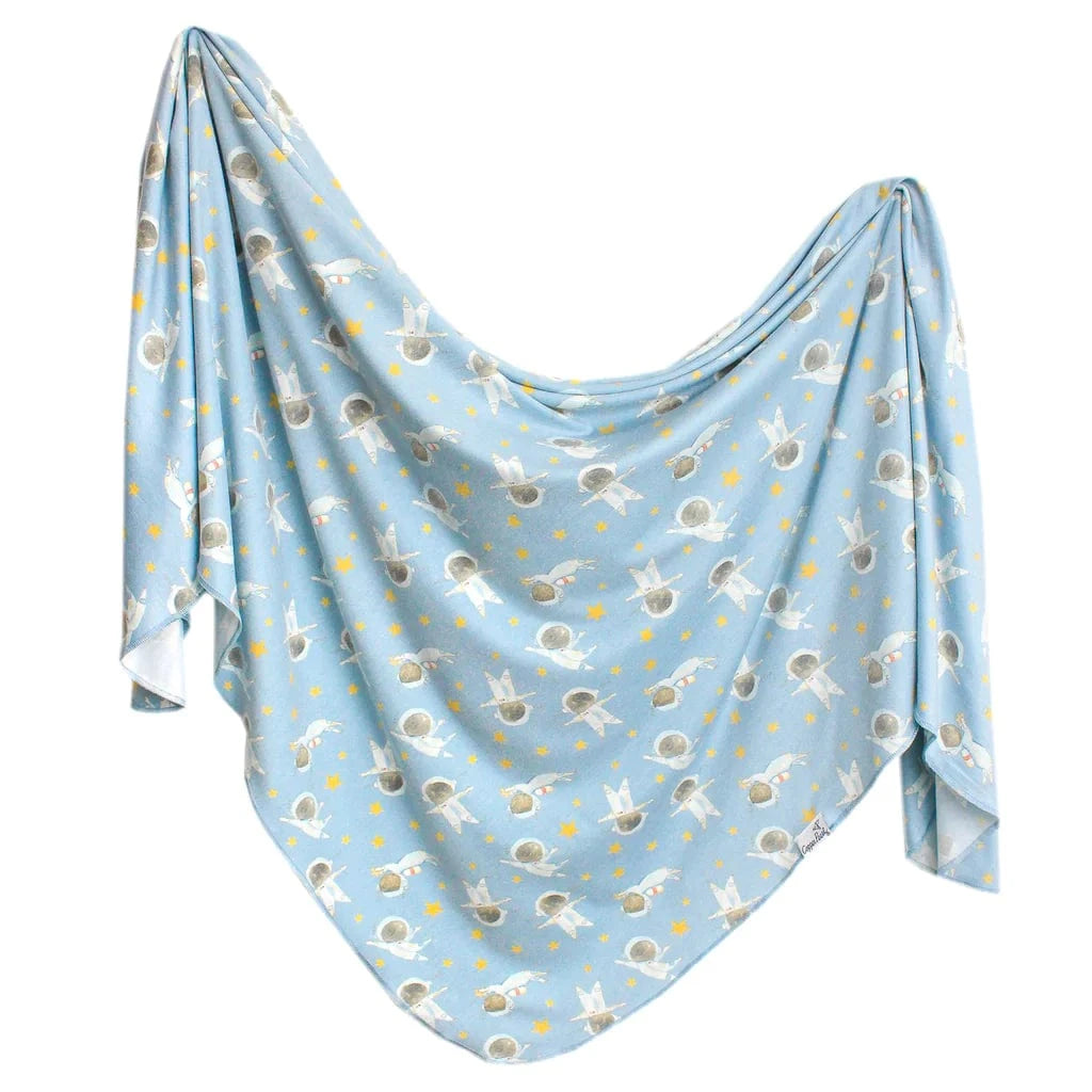Neil Knit Swaddle Blanket Copper Pearl Lil Tulips