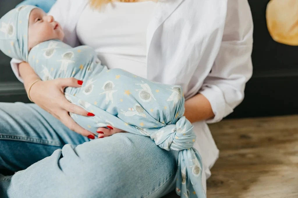 Neil Knit Swaddle Blanket Copper Pearl Lil Tulips