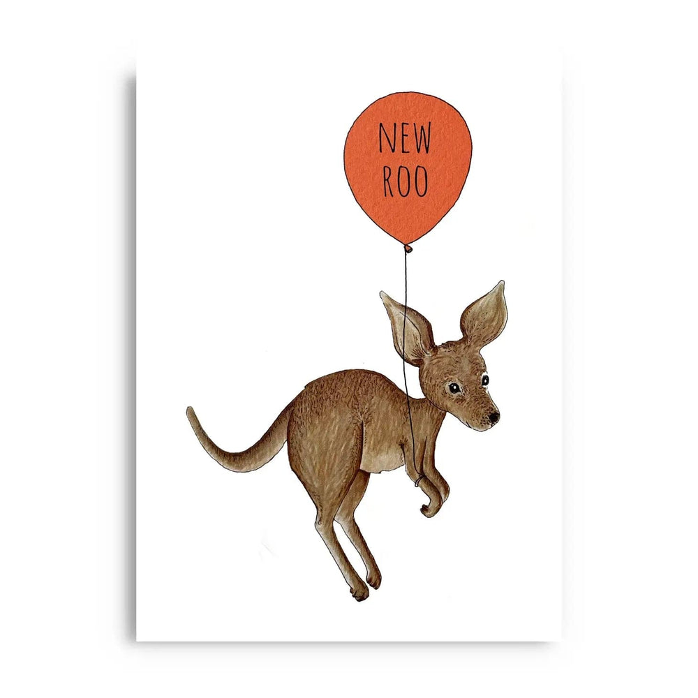 New Baby Card I Kangaroo Fearless Flamingo Greeting & Note Cards Lil Tulips