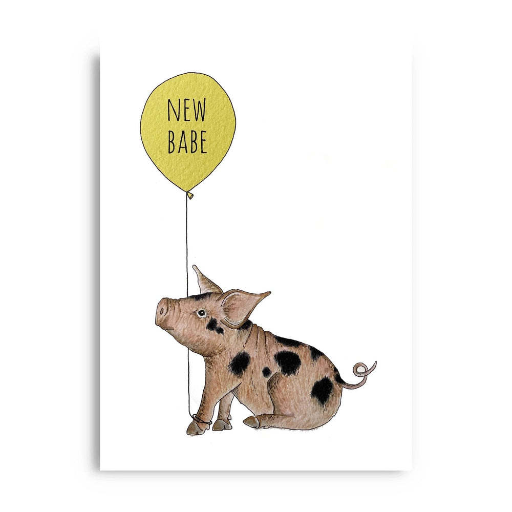 New Baby Card I Piglet Fearless Flamingo Greeting & Note Cards Lil Tulips