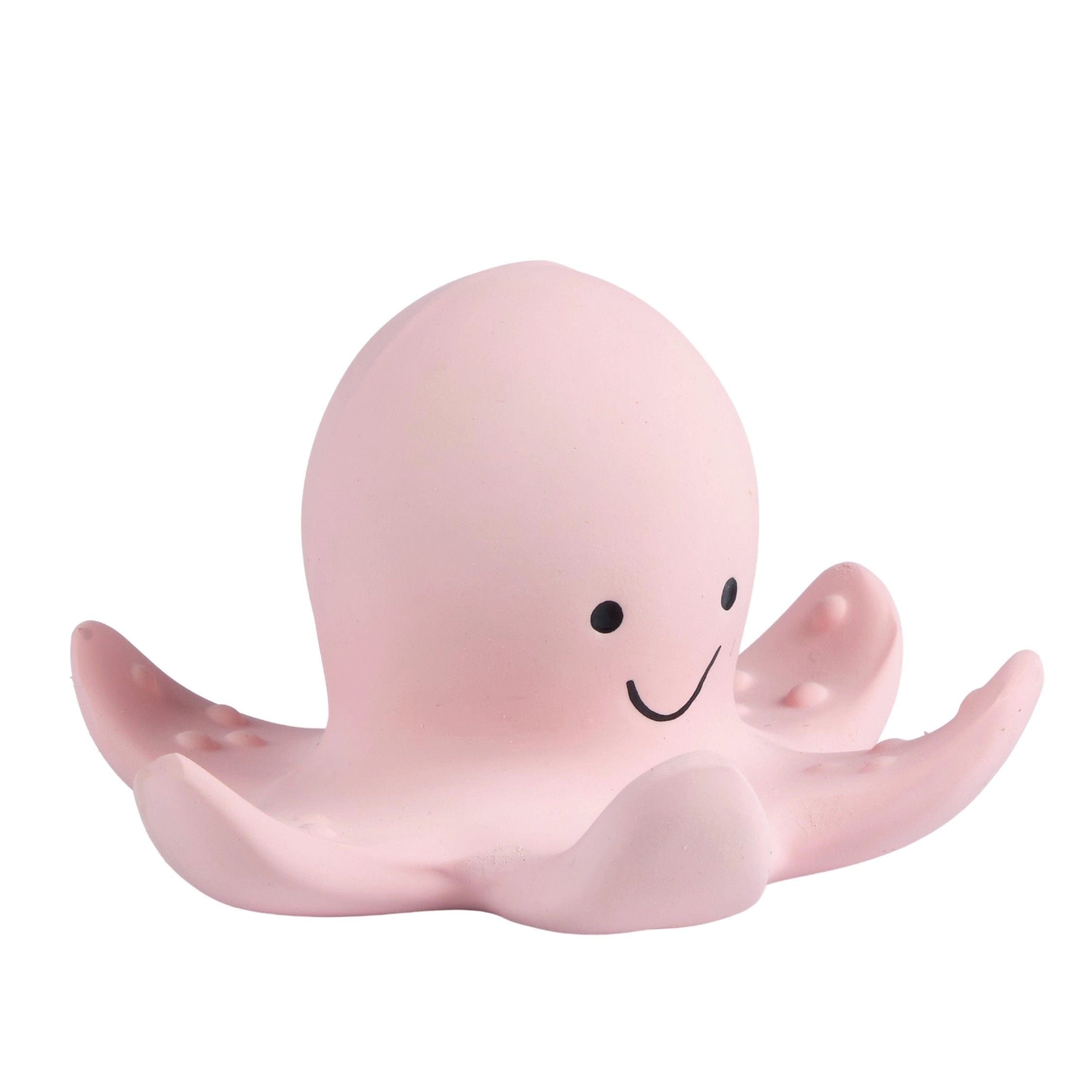 Octopus -Natural Organic Rubber Teether, Rattle & Bath Toy Tikiri Toys Lil Tulips