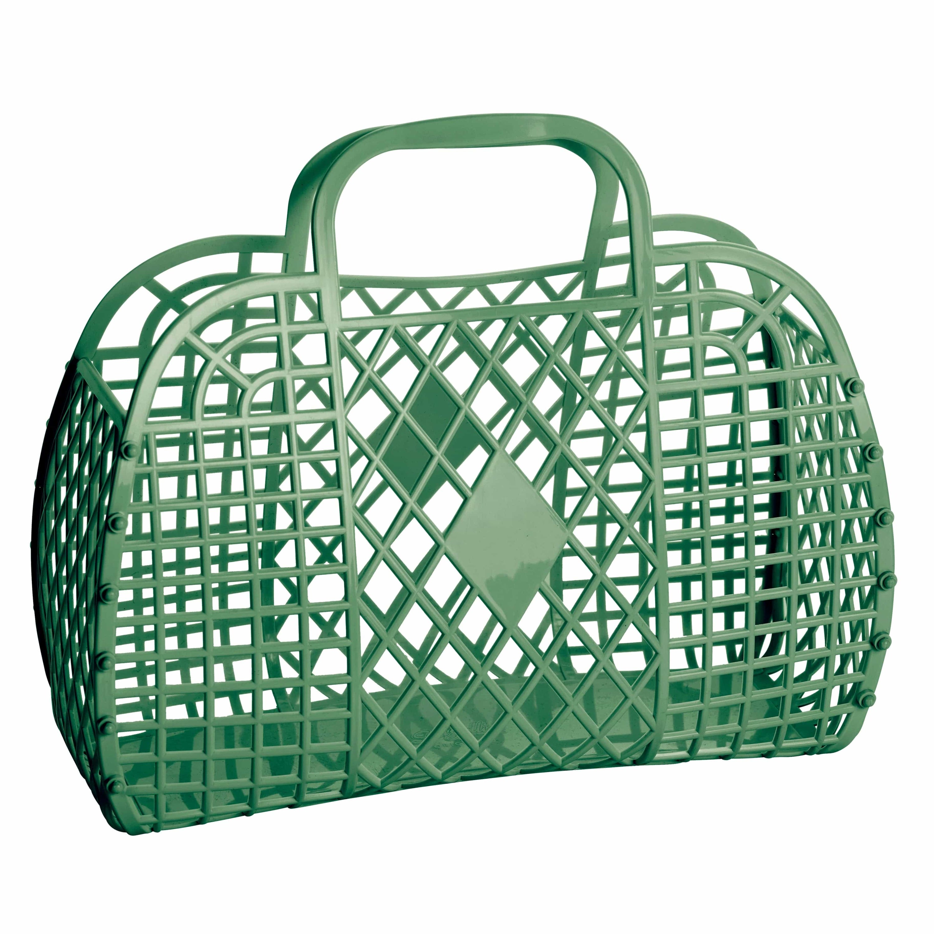 Olive Retro Jelly Basket Large Sun Jellies