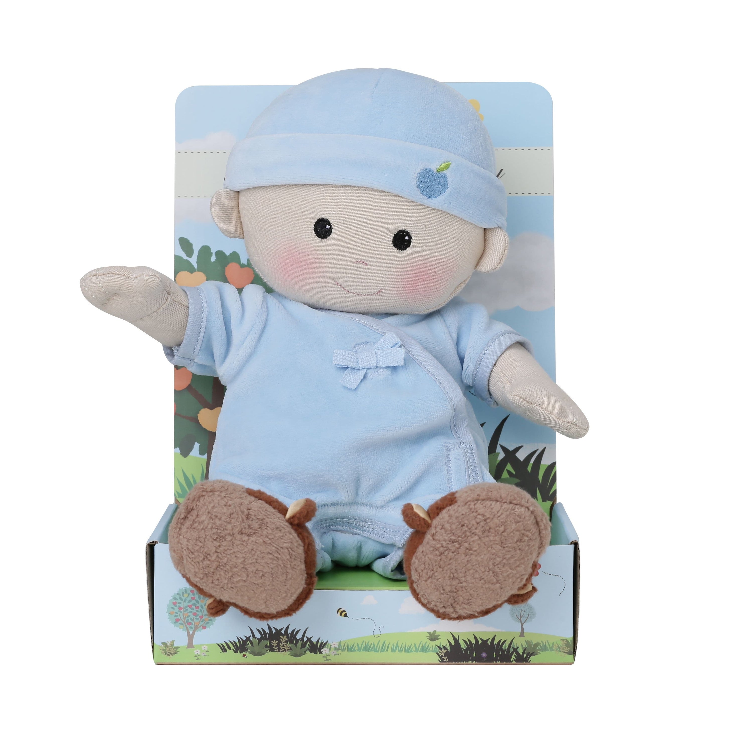 Organic Baby Doll in Blue Apple Park Apple Park Lil Tulips