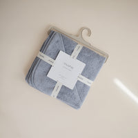 Organic Cotton Baby Hooded Towel (Baby Blue) Mushie Lil Tulips
