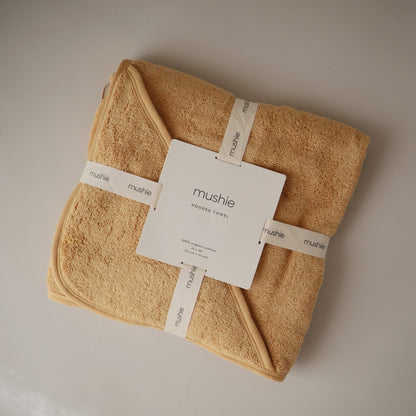 Organic Cotton Baby Hooded Towel (Fall Yellow) Mushie Lil Tulips