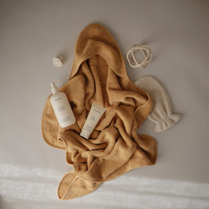 Organic Cotton Baby Hooded Towel (Fall Yellow) Mushie Lil Tulips