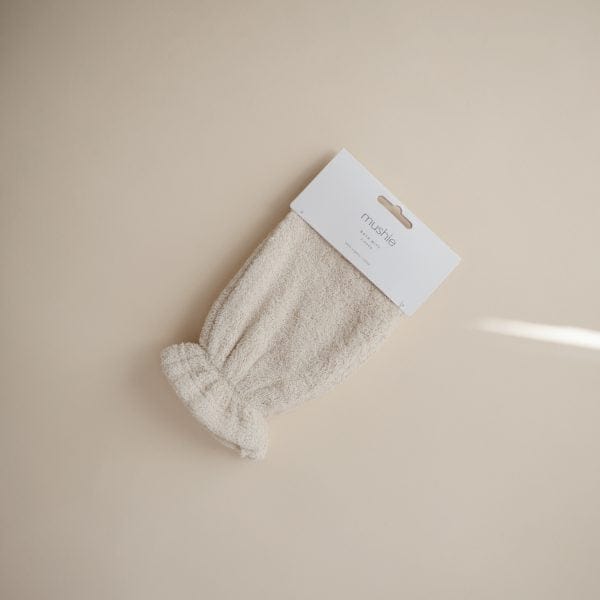 Organic Cotton Bath Mitt 2-Pack (Fog) Mushie Lil Tulips