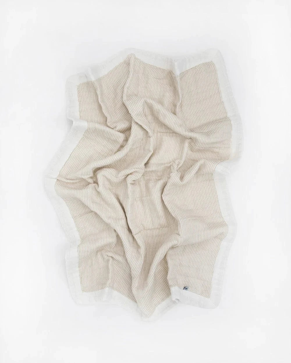 Organic Cotton Muslin Baby Quilt - Sand Stripe Little Unicorn Lil Tulips