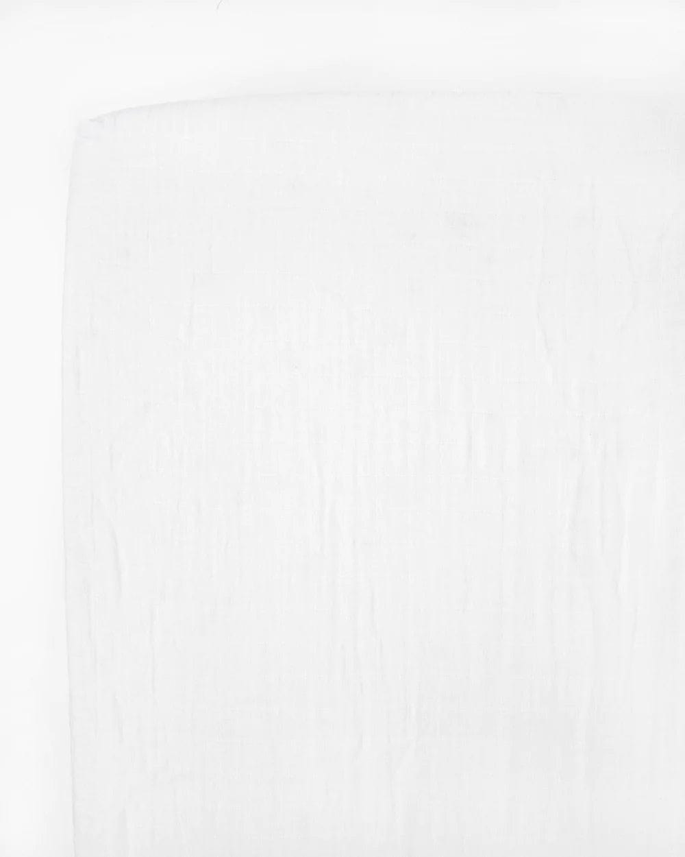 Organic Cotton Muslin Crib Sheet - White Little Unicorn Lil Tulips