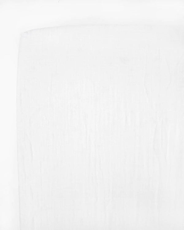 Organic Cotton Muslin Crib Sheet - White Little Unicorn Lil Tulips