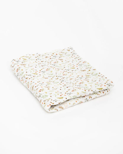 Organic Cotton Muslin Swaddle Blanket - Floral  Field Little Unicorn Lil Tulips