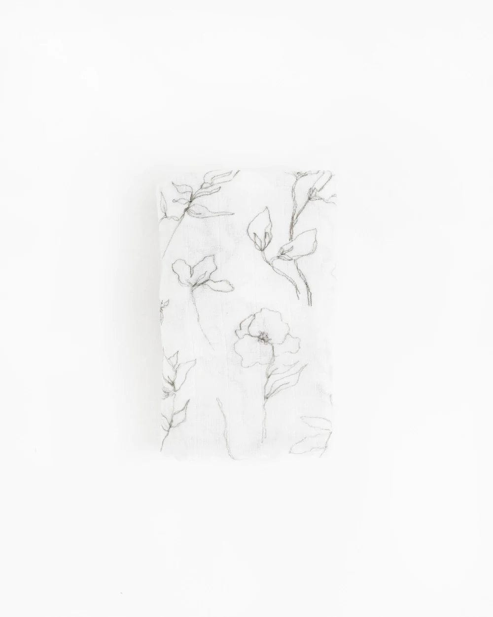 Organic Cotton Muslin Swaddle Blanket - Pencil  Floral Little Unicorn Lil Tulips