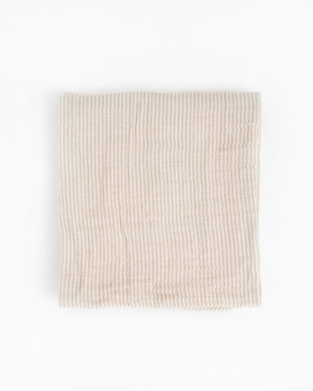 Organic Cotton Muslin Swaddle Blanket - Sand Stripe Little Unicorn Lil Tulips