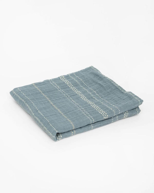 Organic Cotton Muslin Swaddle Blanket - Stillwater Stitch Little Unicorn Lil Tulips
