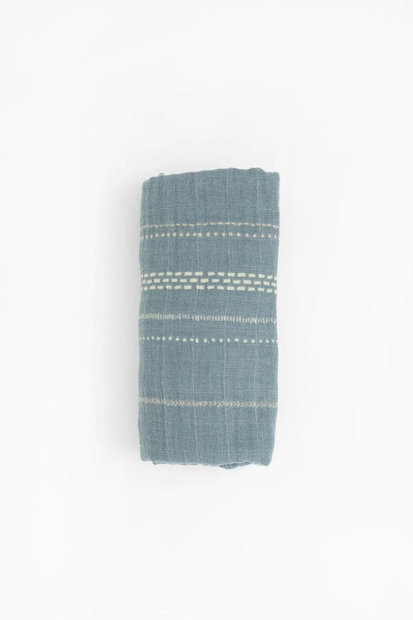 Organic Cotton Muslin Swaddle Blanket - Stillwater Stitch Little Unicorn Lil Tulips
