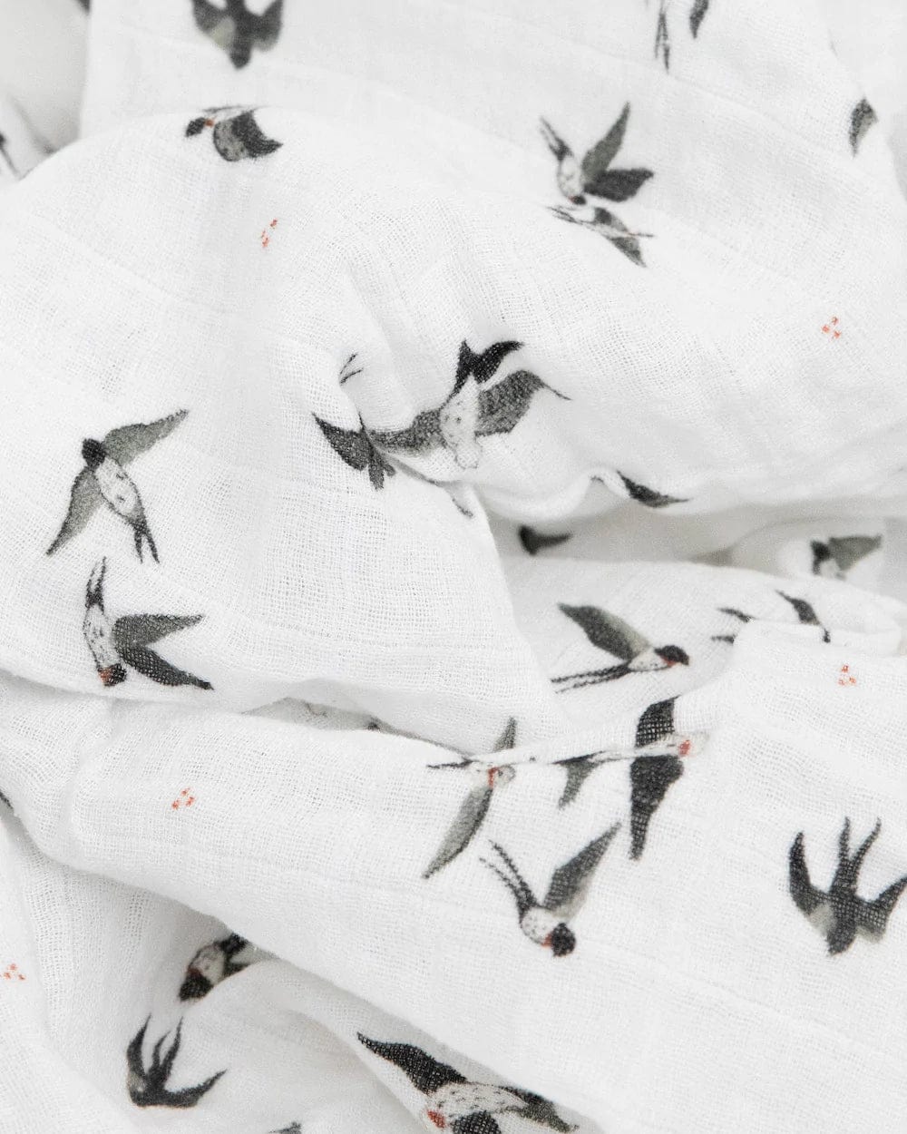 Organic Cotton Muslin Swaddle Blanket - Swallows Little Unicorn Lil Tulips