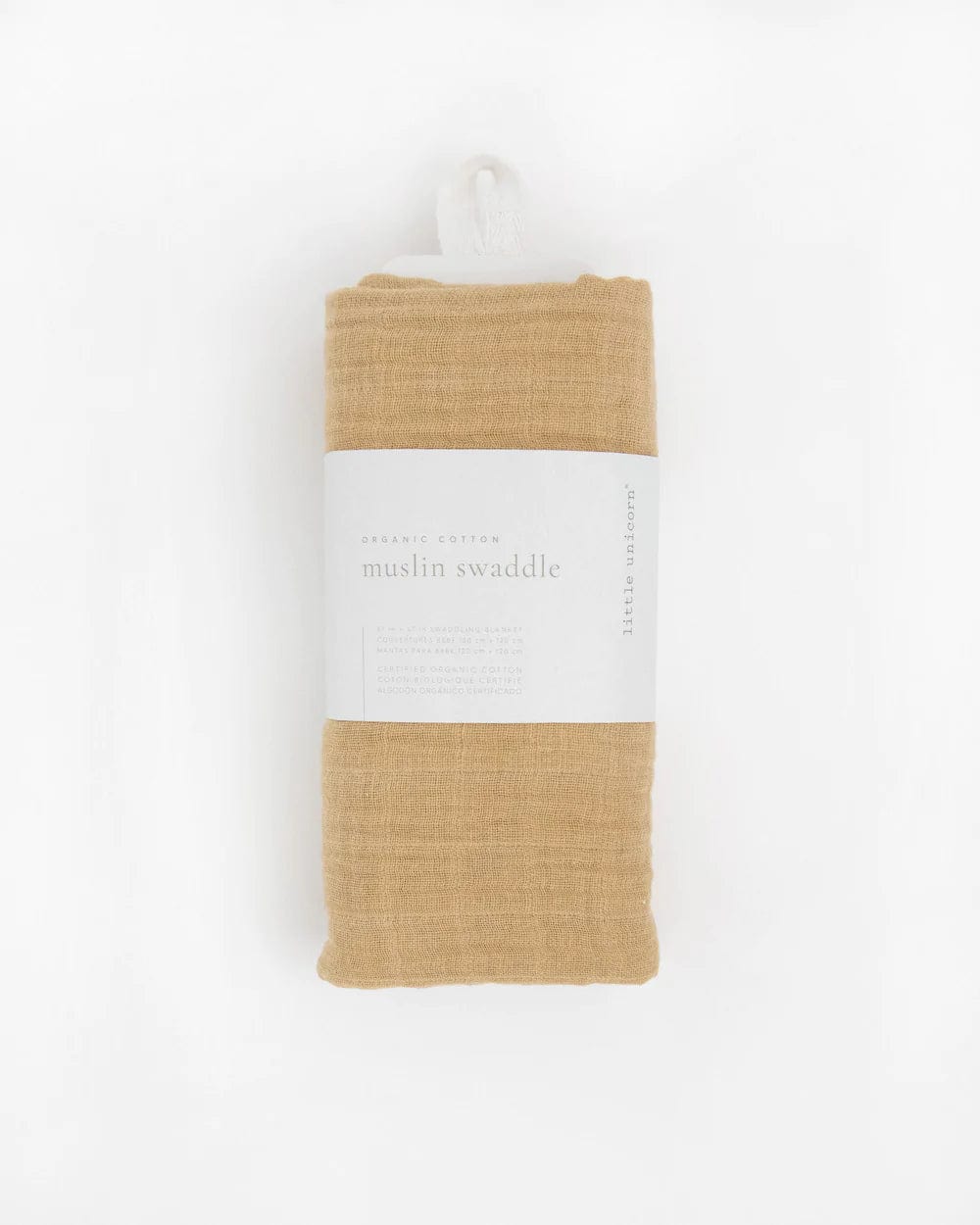 Organic Cotton Muslin Swaddle Blanket - Wheat Little Unicorn Lil Tulips