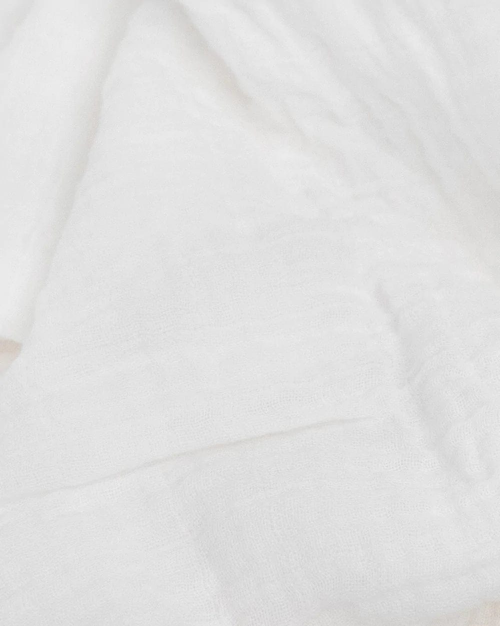 Organic Cotton Muslin Swaddle Blanket - White Little Unicorn Lil Tulips