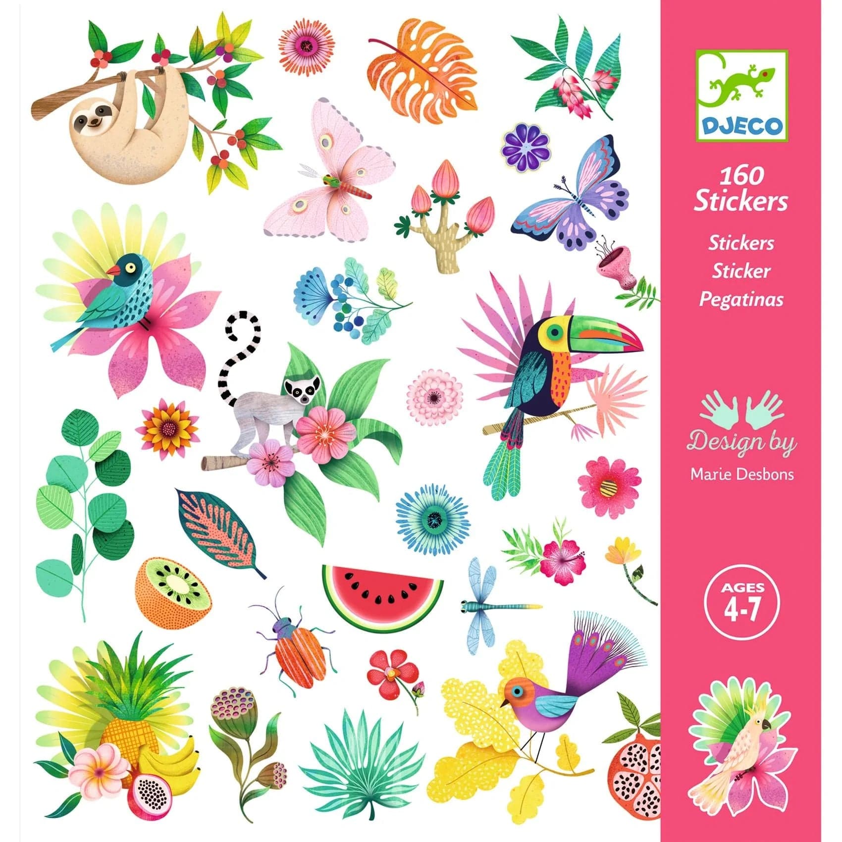 Paradise Stickers (160 Stickers) Djeco Lil Tulips