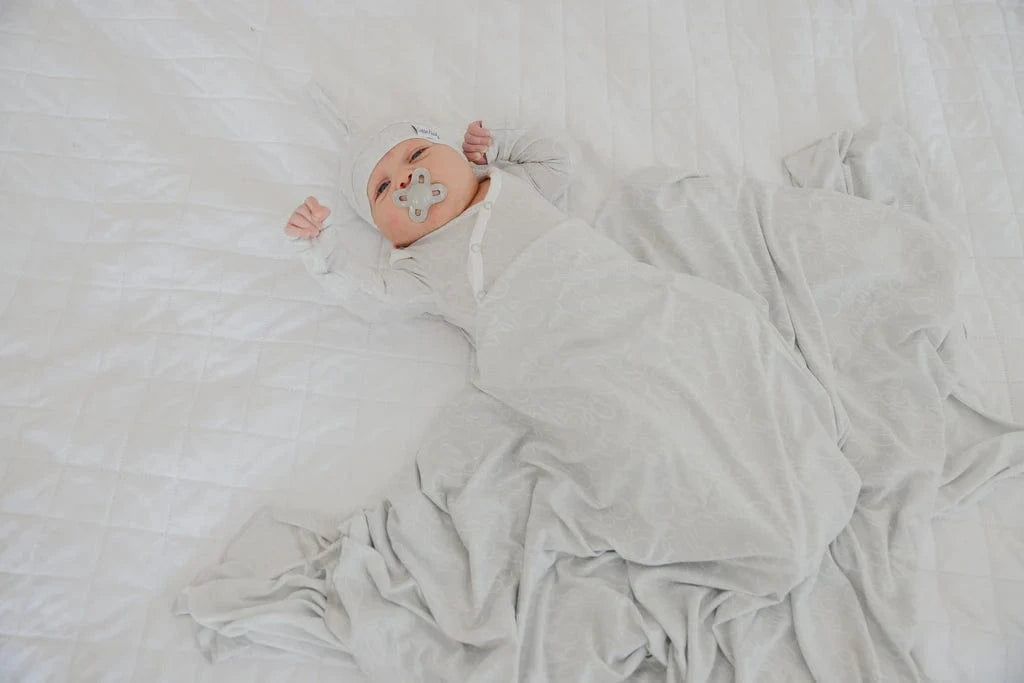Peter Knit Swaddle Blanket Copper Pearl Lil Tulips