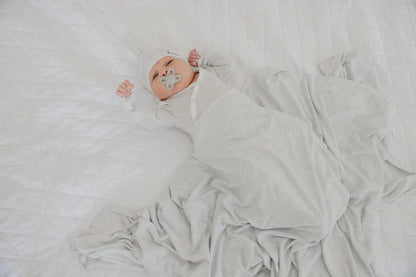 Peter Knit Swaddle Blanket Copper Pearl Lil Tulips