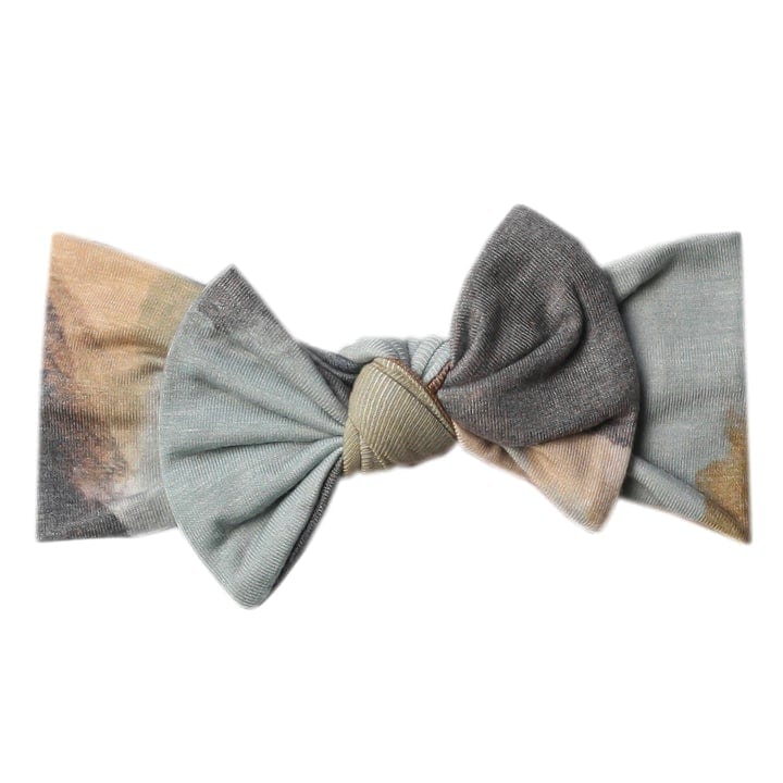 Picasso Knit Headband Bow Copper Pearl Lil Tulips