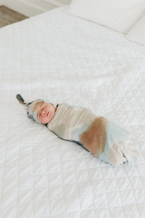Picasso Knit Swaddle Blanket Copper Pearl Lil Tulips