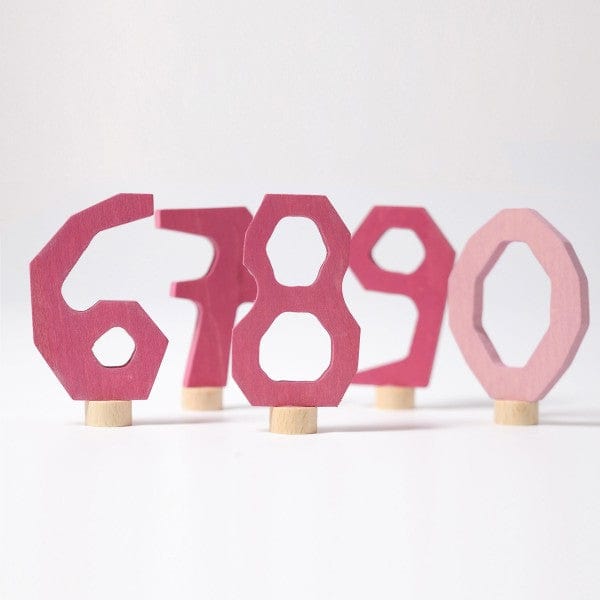 Pink Decorative Numbers 6-9 and 0 Grimm's Lil Tulips