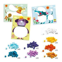 PomPom Puppies Collage Craft Kit Djeco Lil Tulips