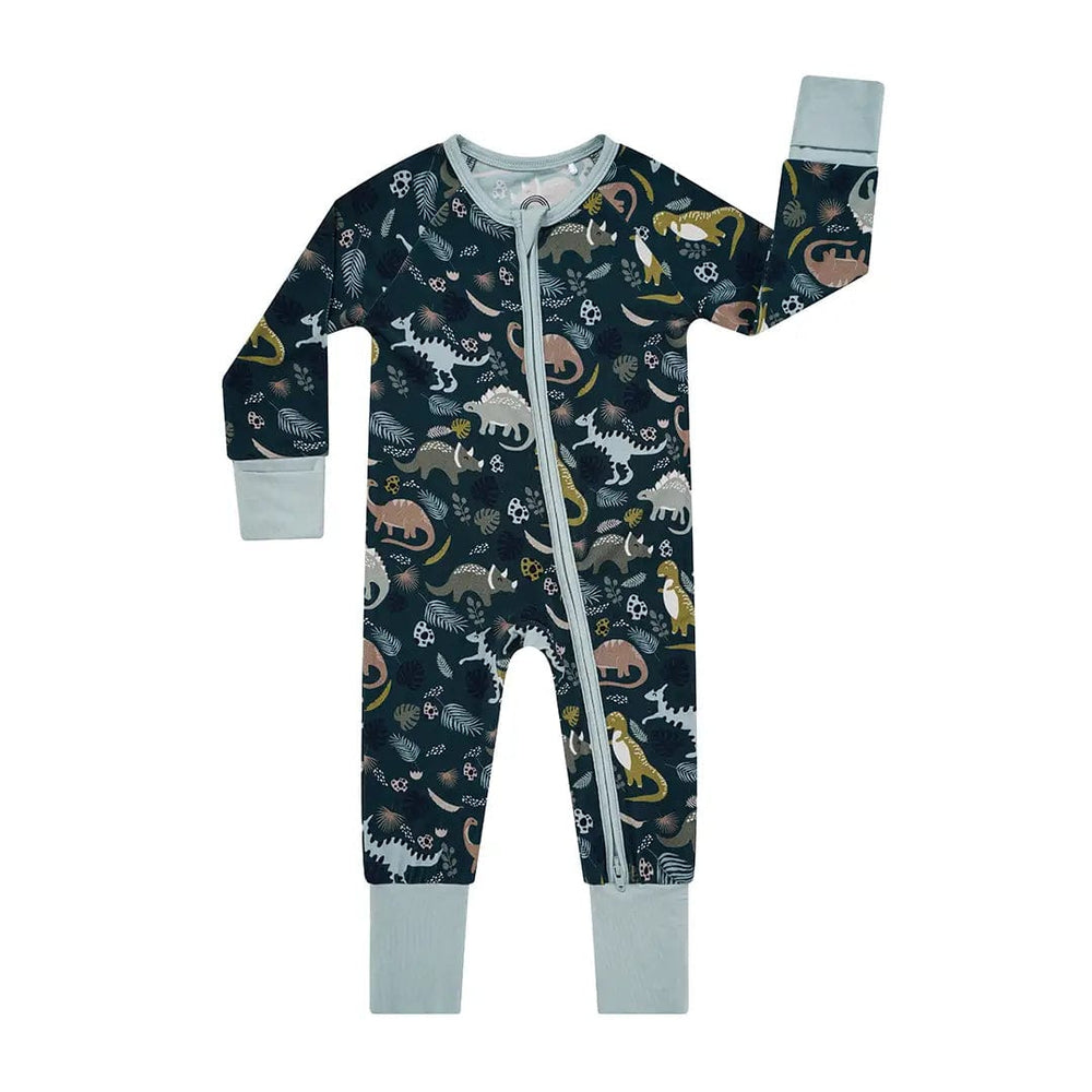 Prehistoric Dinosaur Bamboo Convertible Romper Sleeper Pajama Baby Emerson and Friends Baby & Toddler Clothing Lil Tulips