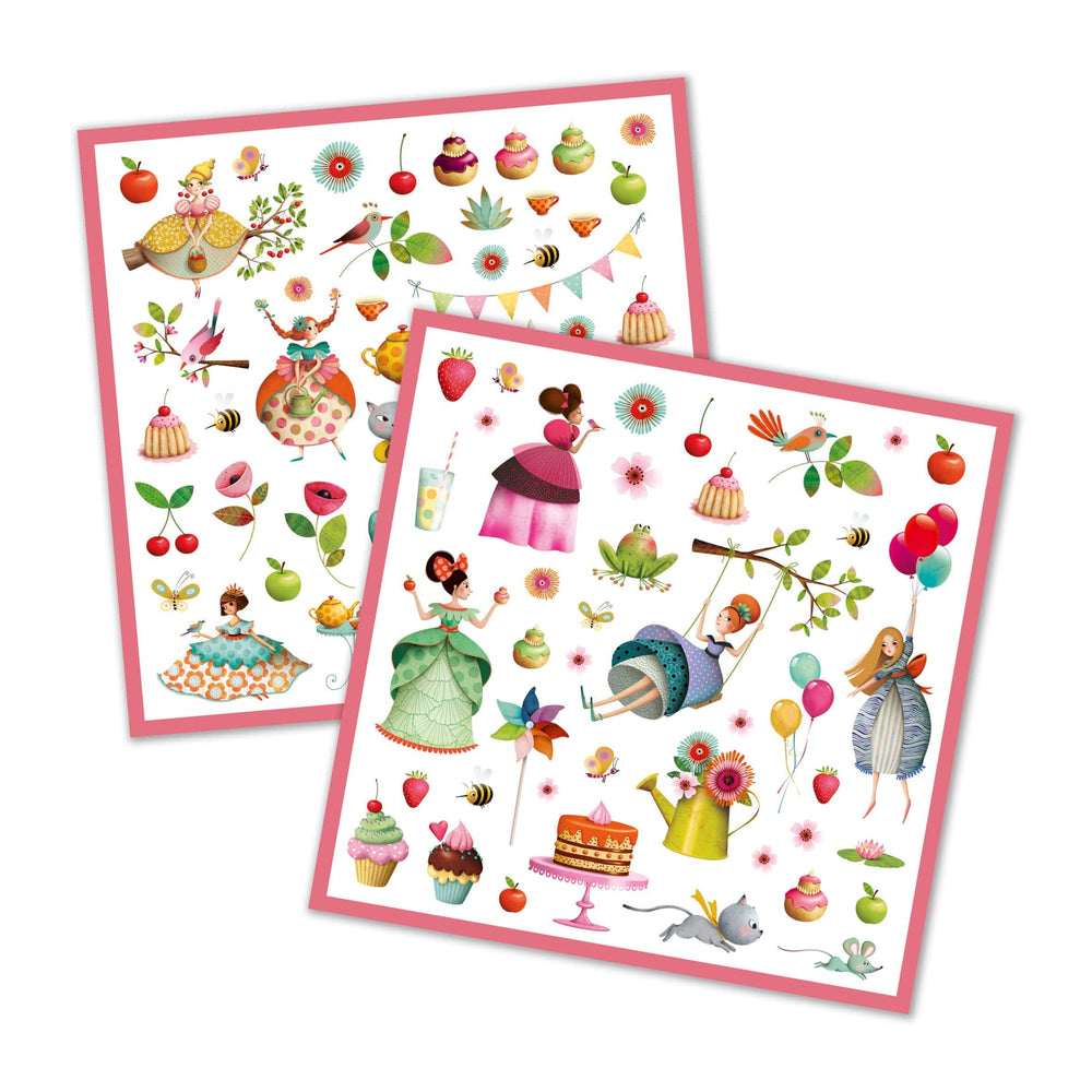 Princess Tea Party Stickers Djeco Lil Tulips