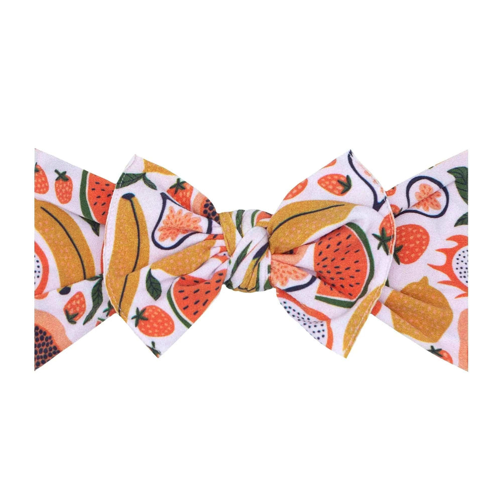 PRINTED KNOT: freckled fig Baby Bling Bows no points Lil Tulips