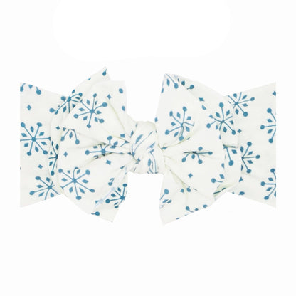 Printed Knot Headband FAB: snow globe Baby Bling Bows no points Lil Tulips