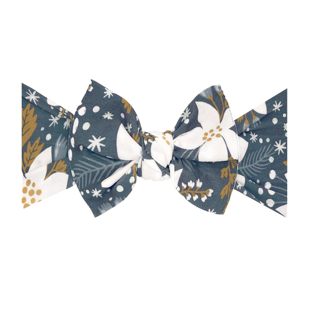 PRINTED KNOT: Winter Garden Baby Bling Bows no points Lil Tulips