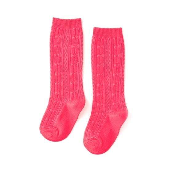 Punch Pink Knee High Socks Little Stocking Company Lil Tulips