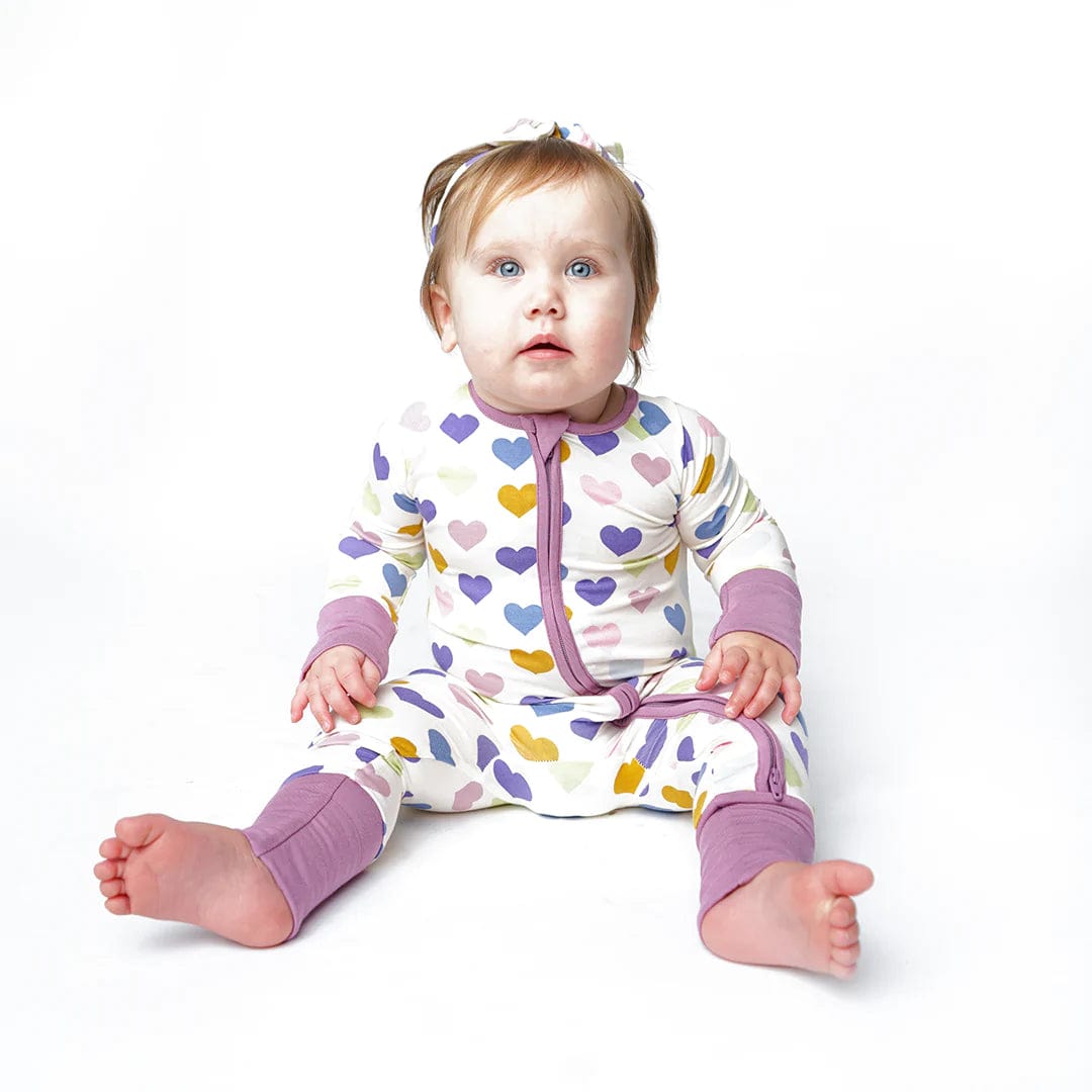 Purple Little Love Valentine's Day Bamboo Baby Pajamas Emerson and Friends Baby & Toddler Clothing Lil Tulips