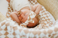 Rad Knit Headband Bow Copper Pearl Lil Tulips