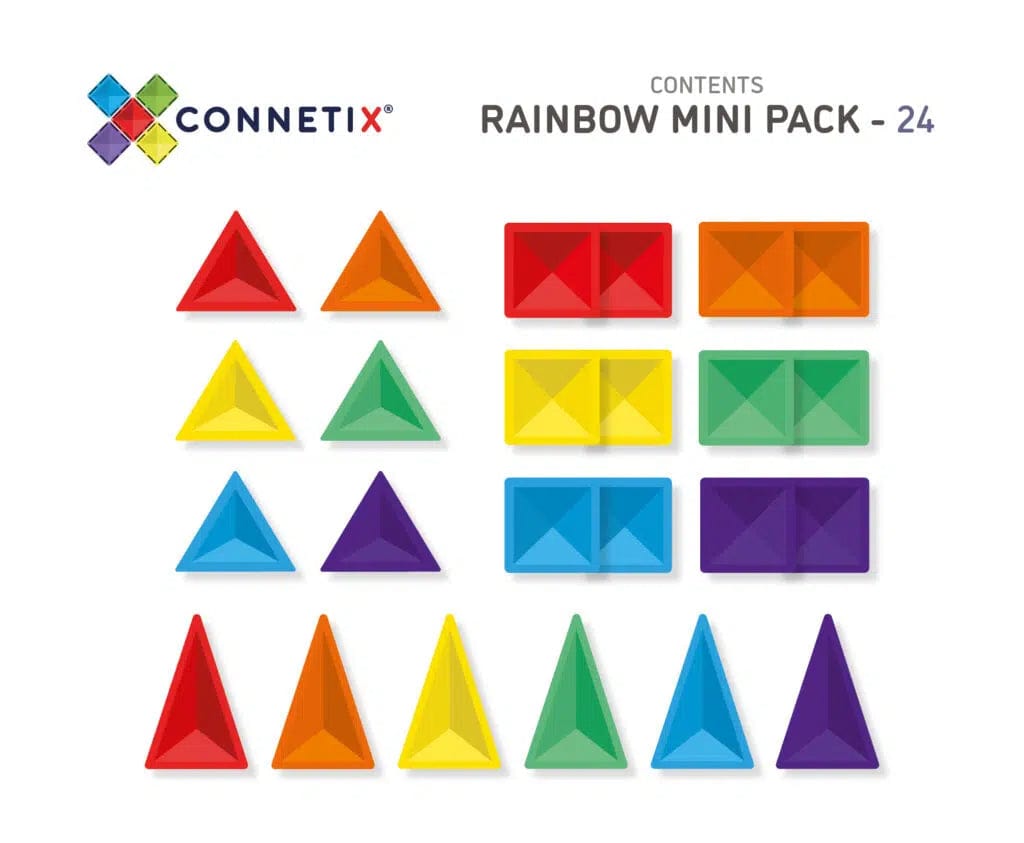 Rainbow Mini Pack 24 pc Connetix Lil Tulips