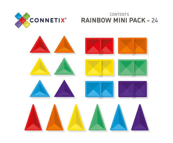 Rainbow Mini Pack 24 pc Connetix Lil Tulips
