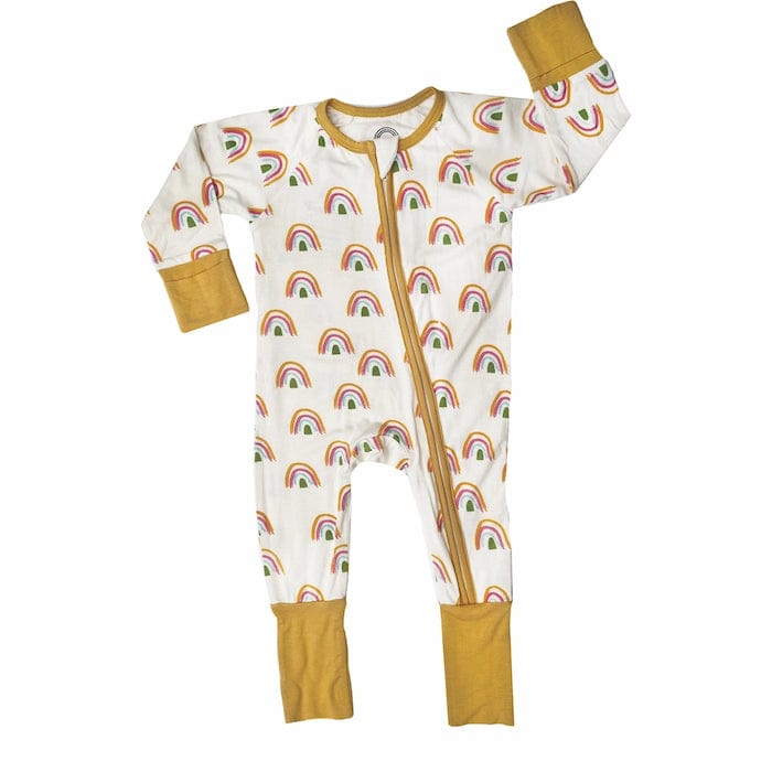 Rainbow Neutral Bamboo Convertible Romper Sleeper Emerson and Friends Baby & Toddler Clothing Lil Tulips