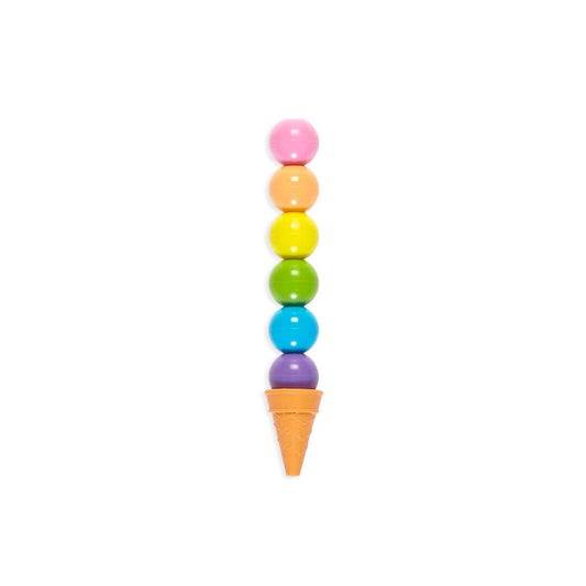 Rainbow Scoops Vanilla Scented Stacking Erasable Crayons OOLY Lil Tulips