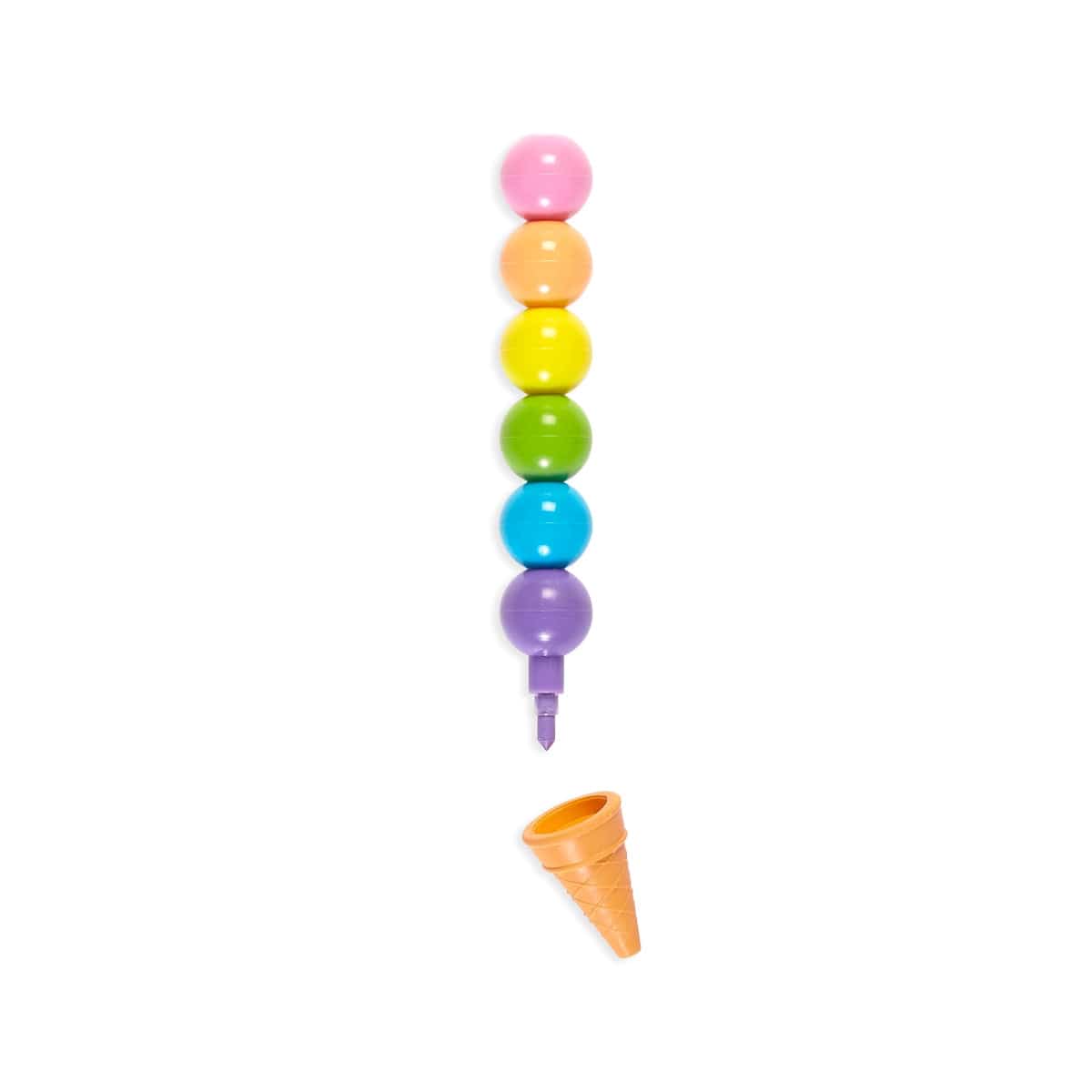 Rainbow Scoops Vanilla Scented Stacking Erasable Crayons OOLY Lil Tulips